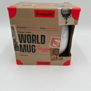 Trouvaille Travel Coloring Mug cup World New in box